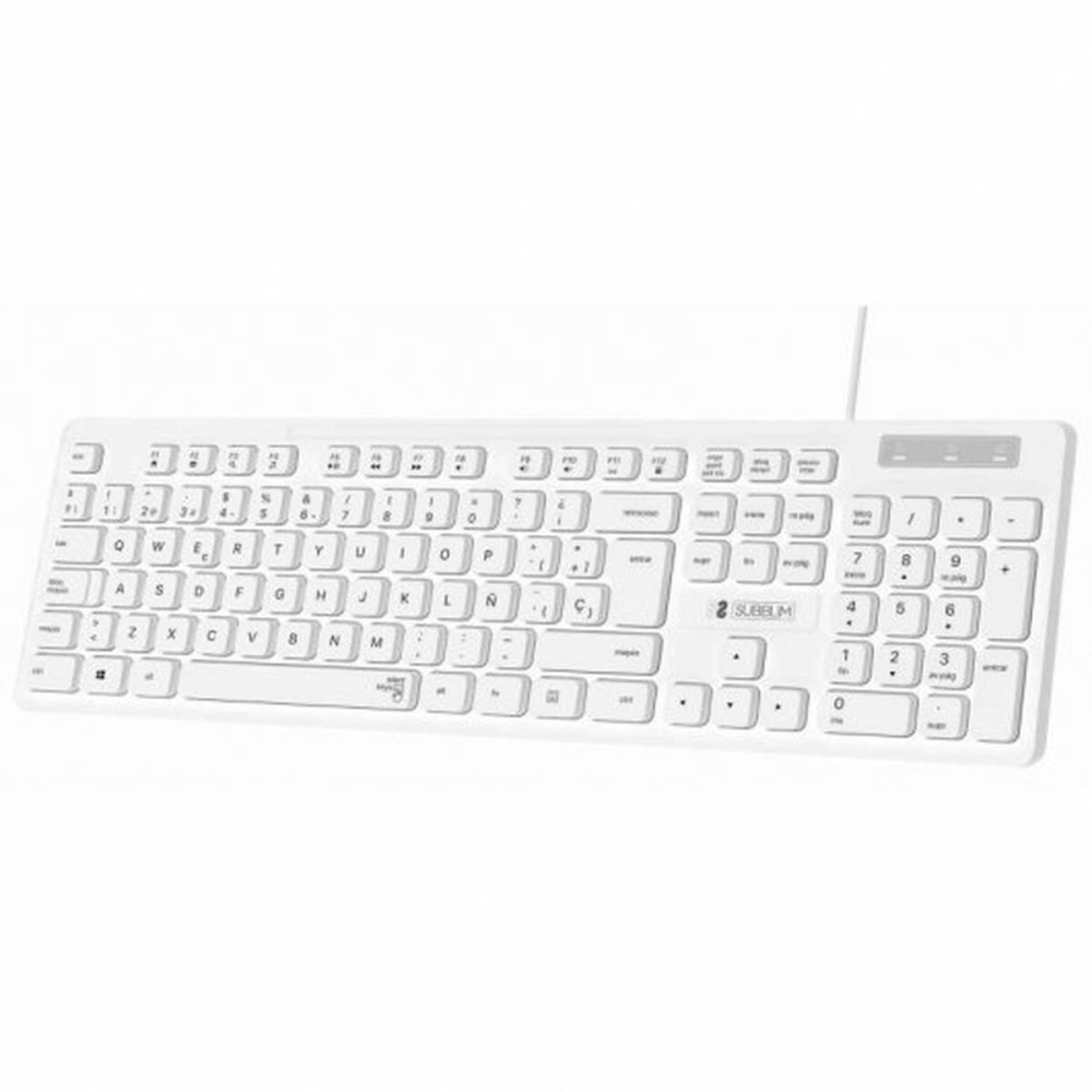 Clavier Subblim SUBKBC0SSK51 Blanc Espagnol Qwerty