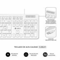 Tastatur Subblim SUBKBC0SSK51 Weiß Qwerty Spanisch