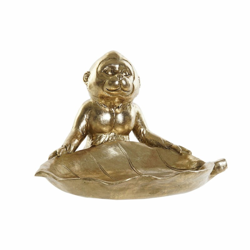 Deko-Figur DKD Home Decor Gold Kolonial Pflanzenblatt 23 x 20,4 x 14,8 cm