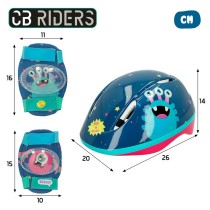 Kit Casque et Genouillères Colorbaby Monstre (4 Unités)