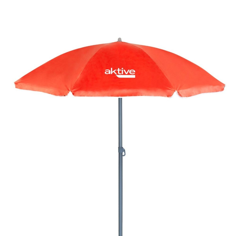 Parasol Aktive UV50 Ø 180 cm Corail Polyester Aluminium 180 x 187 x 180 cm (12 Unités)