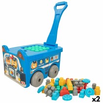 Building Blocks Color Block Suitcase Police Car 30 Pieces (2 Units)