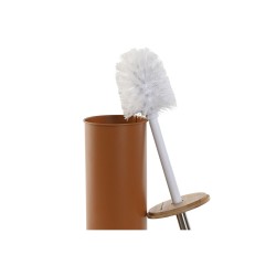 Brosse de salle de wc DKD Home Decor Gris Orange Argenté Naturel Métal Bambou Aluminium Moderne (2 Unités)