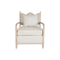 Armchair DKD Home Decor Beige Fir 66 x 70 x 88 cm 70 x 74 x 90 cm