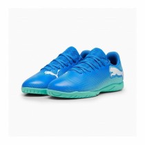 Chaussures de Futsal pour Enfants Puma Future 7 Play It Bleu