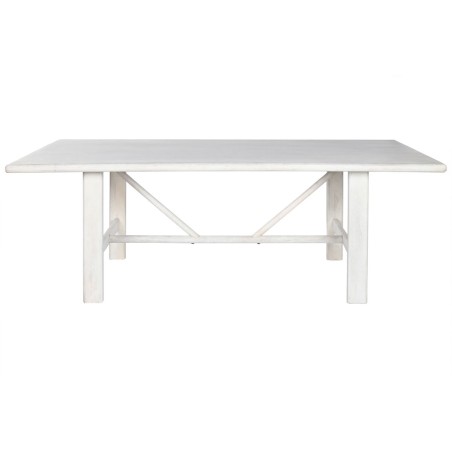 Table de Salle à Manger Home ESPRIT Blanc Bois de manguier 213,4 x 96,5 x 76,2 cm