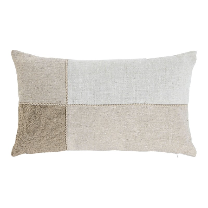 Coussin Home ESPRIT Blanc Beige Patchwork Cottage 50 x 30 cm