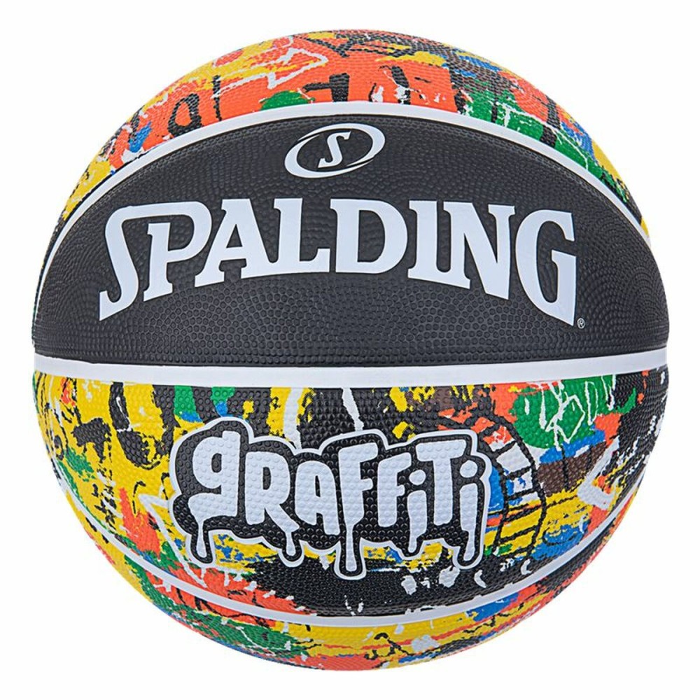 Basketball Spalding Rainbow Graffiti Schwarz