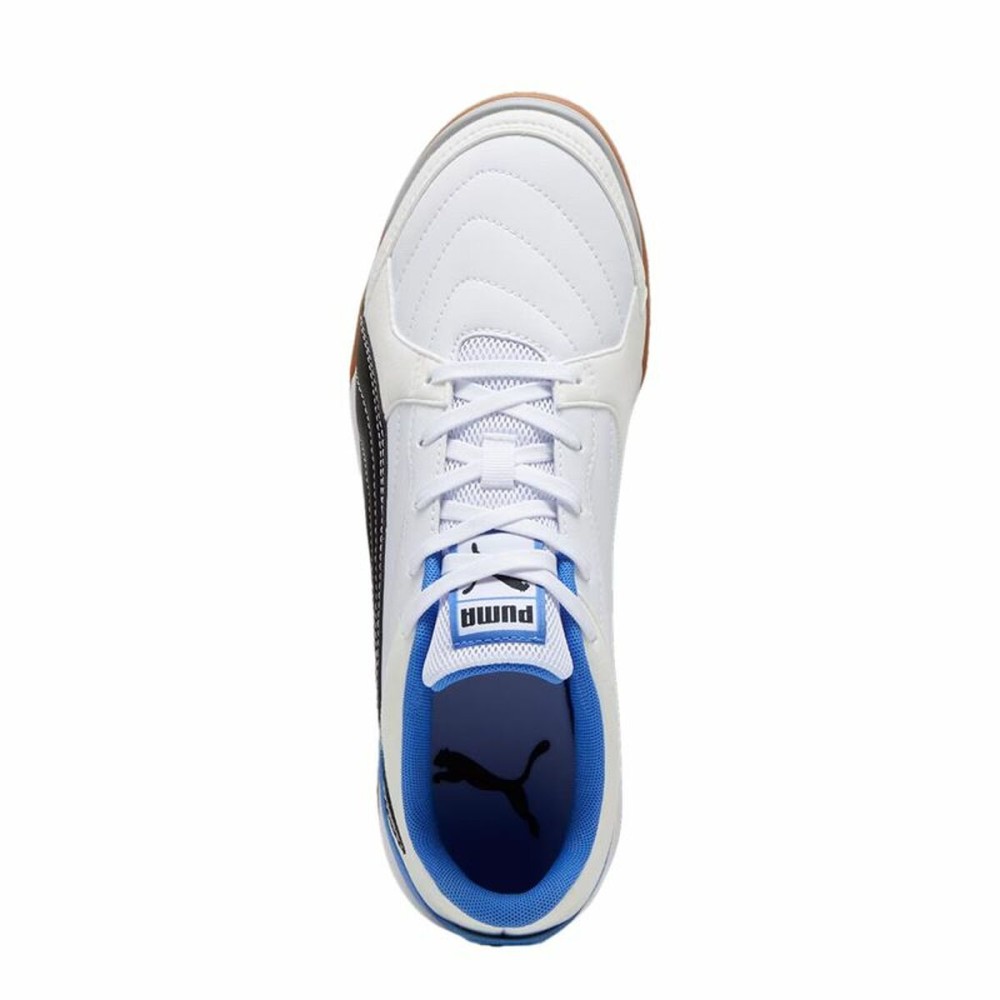 Adult's Indoor Football Shoes Puma Pressing Iv White Blue