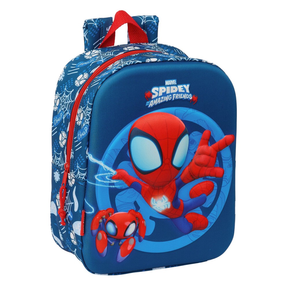 Cartable Spider-Man Rouge Blue marine 22 x 27 x 10 cm 3D