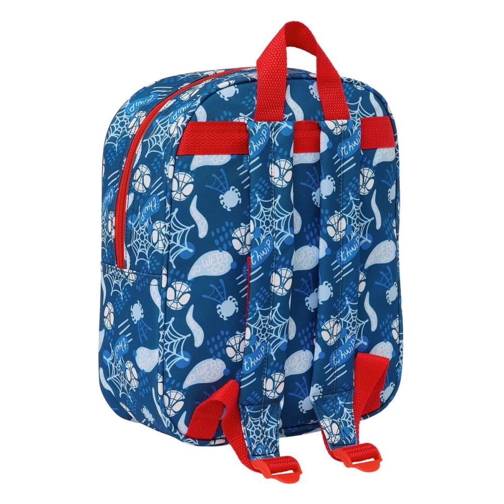 Schulrucksack Spider-Man Rot Marineblau 22 x 27 x 10 cm 3D