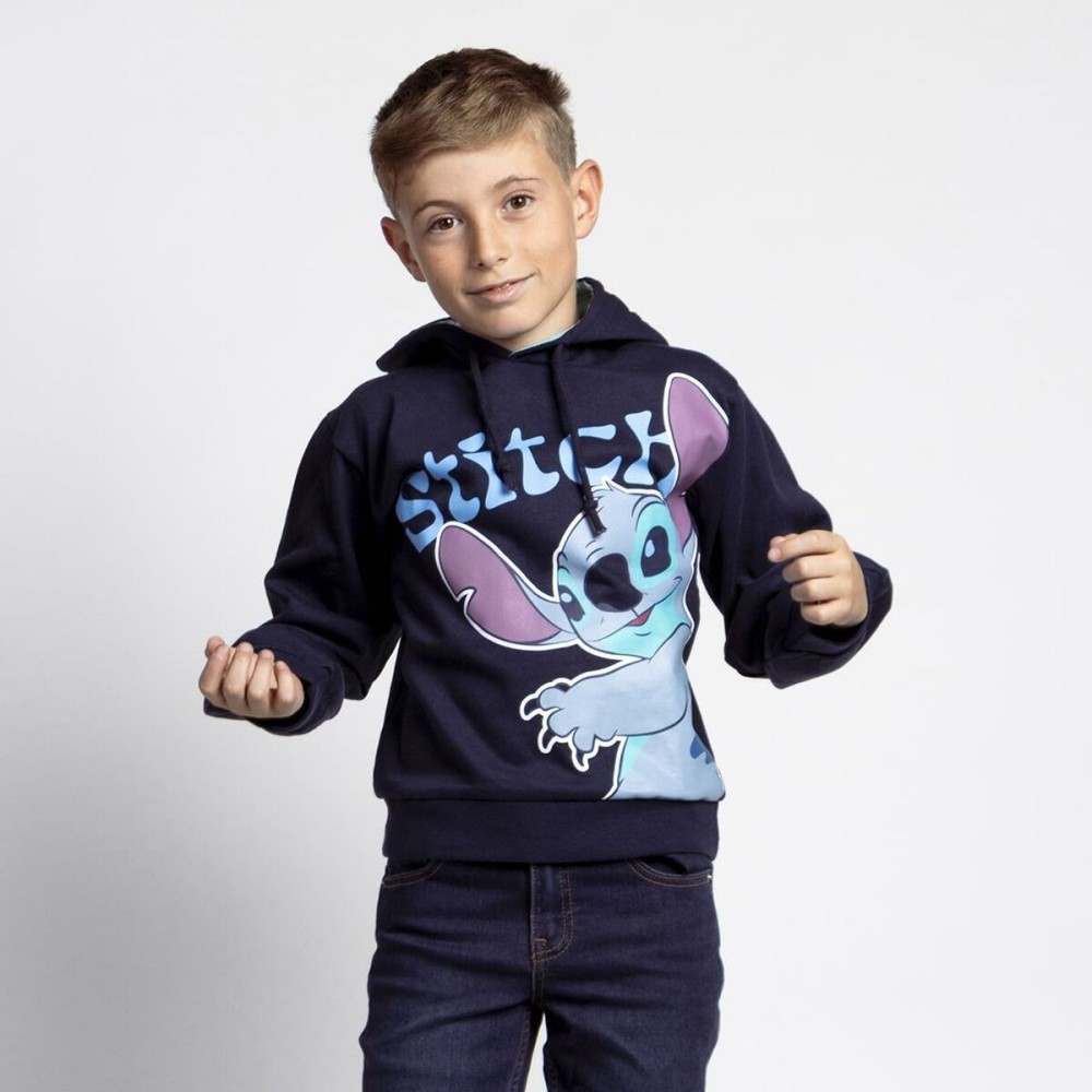 Jungen Sweater mit Kapuze Stitch Dunkelblau