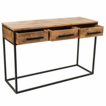 Hall Table with Drawers Alexandra House Living Brown Black Iron Mango wood 41 x 77 x 121 cm