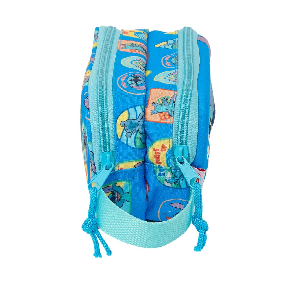 Zweifaches Mehrzweck-Etui Lilo & Stitch Blau 21 x 8 x 6 cm 3D