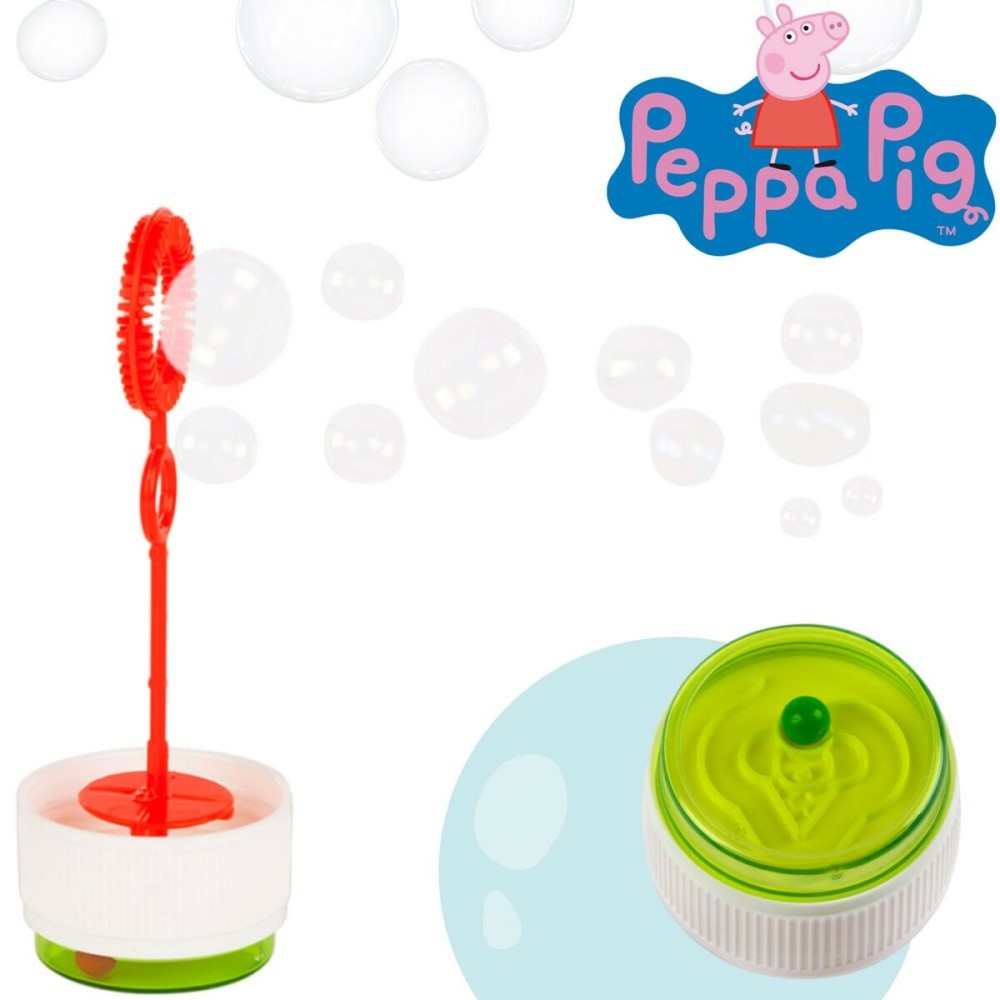 Bubble blower Peppa Pig 60 ml 3,7 x 11,5 x 3,7 cm (216 Units)