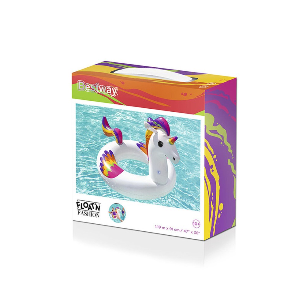 Bestway Aufblasbarer Schwimmreifen Einhorn 119x91 cm +10 Jahre Strand und Pool 36159