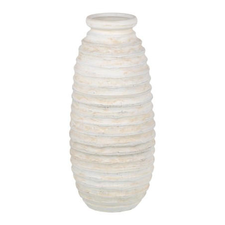 Vase Creme aus Keramik 24 x 24 x 60 cm