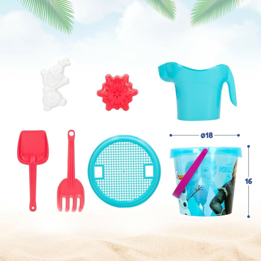 Beach toys set Frozen 18 x 16 x 18 cm (12 Units)