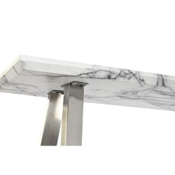 Console DKD Home Decor Blanc Argenté Acier Bois MDF 120 x 40 x 76 cm