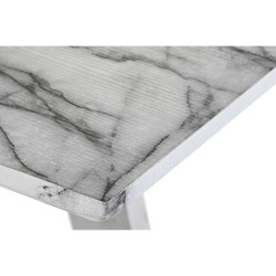 Console DKD Home Decor Blanc Argenté Acier Bois MDF 120 x 40 x 76 cm