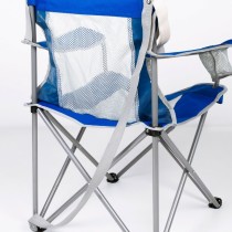 Chaise de camping pliante Aktive Bleu Gris 46 x 82 x 46 cm (4 Unités)