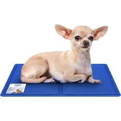 Tapis de Refroidissement pour Animaux de Compagnie Petitto Bleu