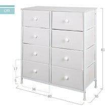 Chest of drawers Max Home White 80 x 81 x 30 cm