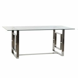 Table de Salle à Manger DKD Home Decor Verre Acier (180 x 90 x 75 cm)