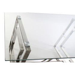 Table de Salle à Manger DKD Home Decor Verre Acier (180 x 90 x 75 cm)