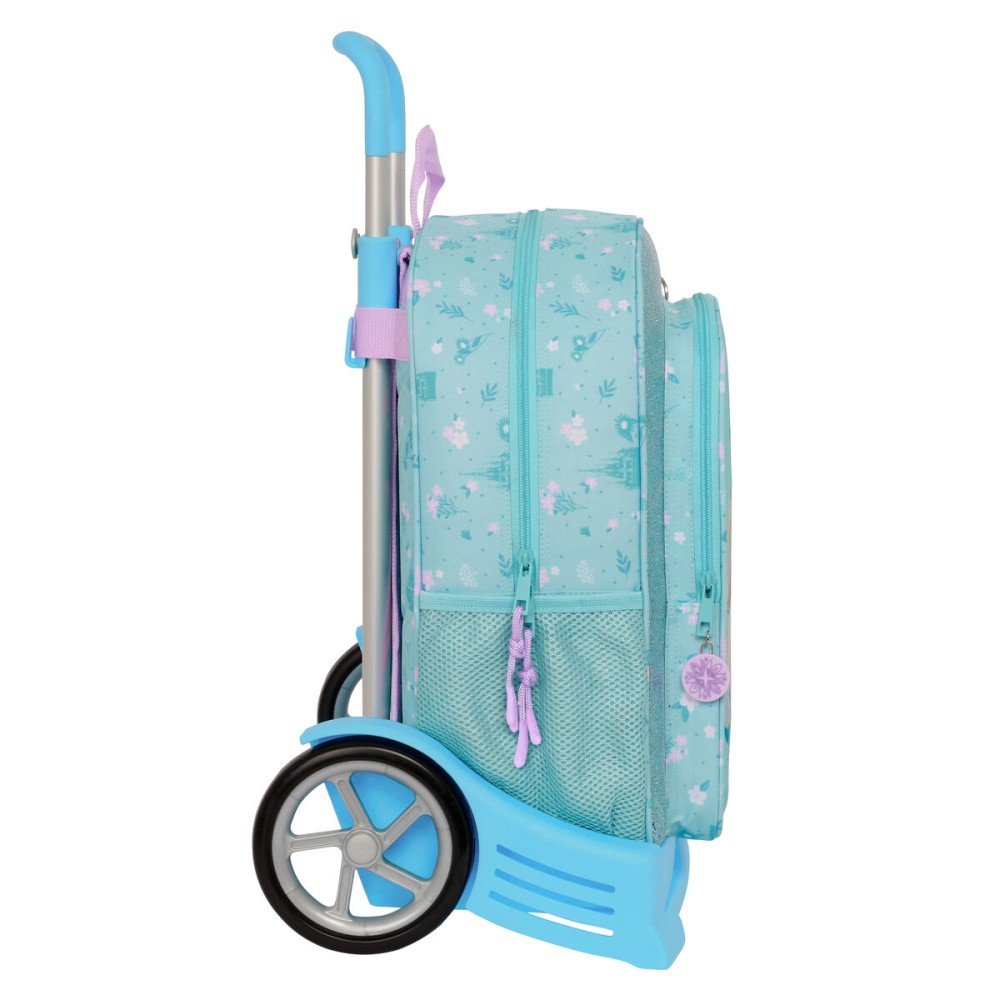 School Rucksack with Wheels Frozen Hello spring Blue 33 x 42 x 14 cm