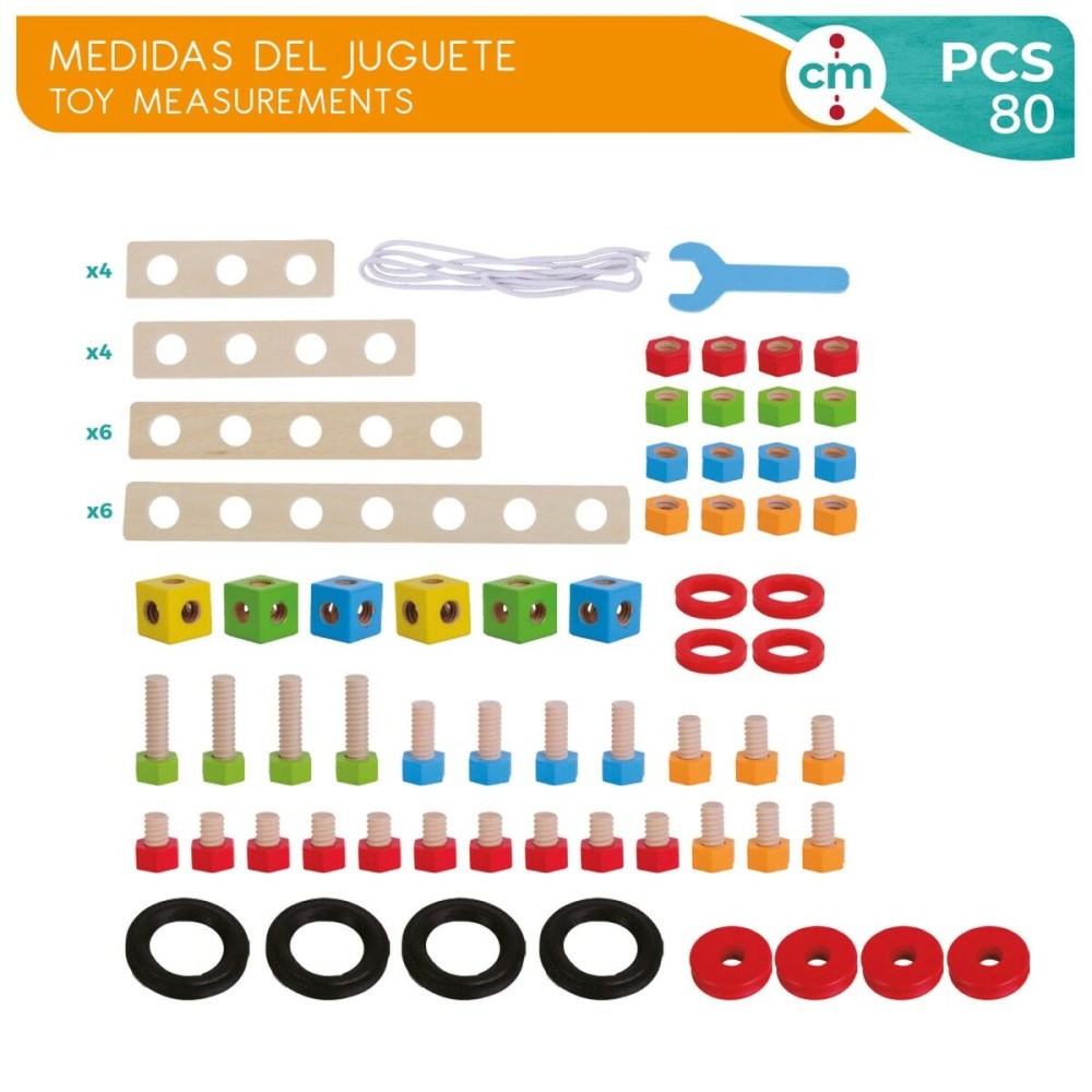 Set de construction Woomax 80 Pièces (4 Unités)