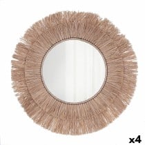 Wall mirror Vinthera Moa Raffia Natural (4 Units)