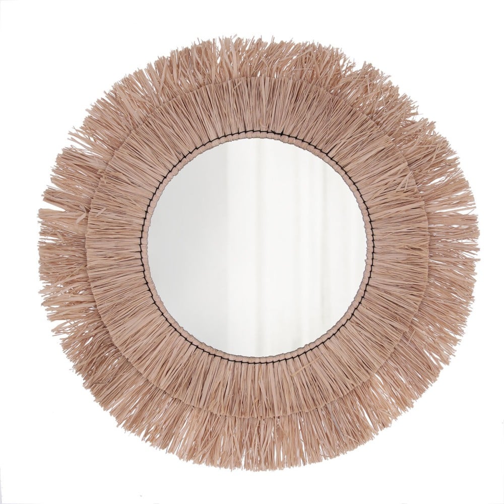 Wall mirror Vinthera Moa Raffia Natural (4 Units)