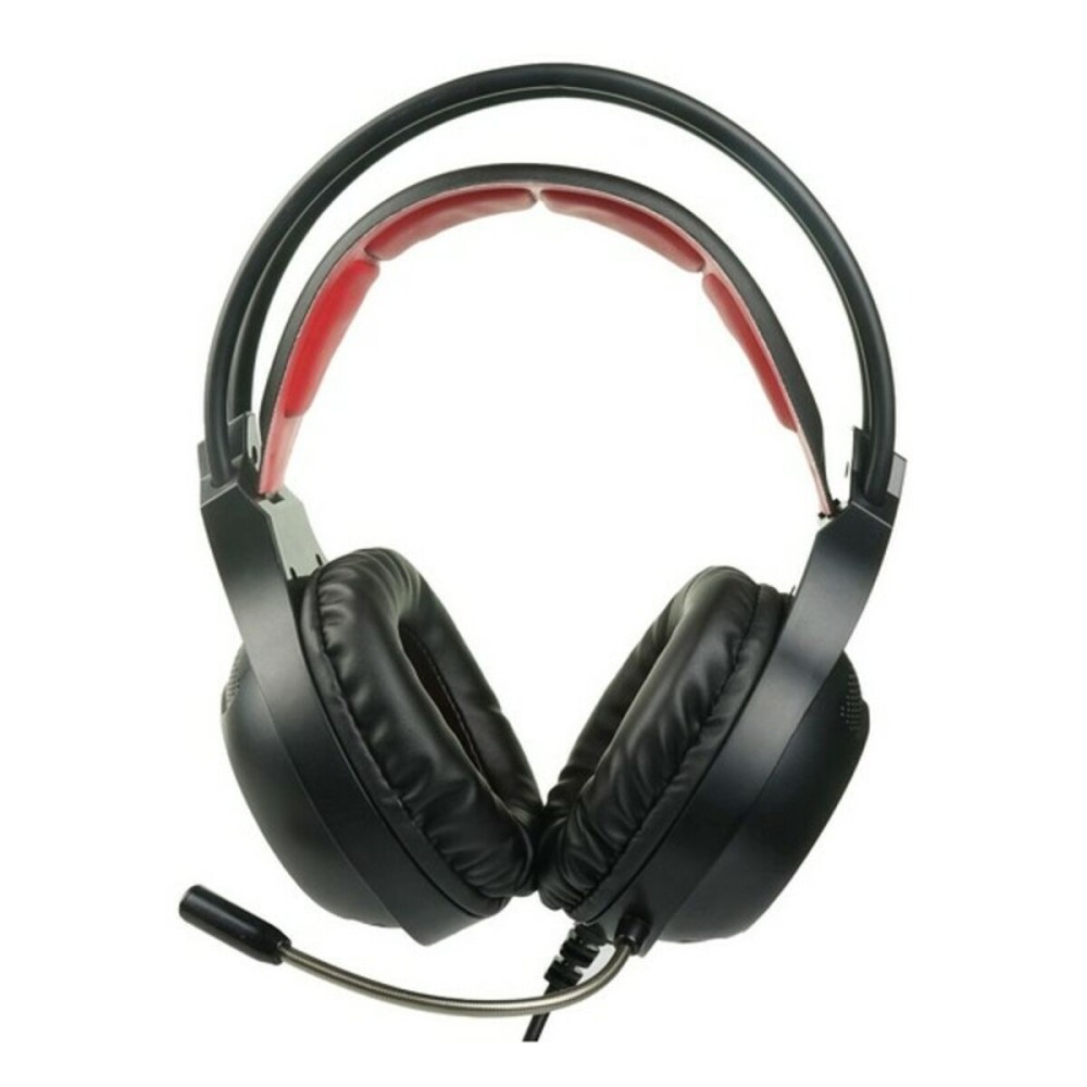 Casques avec Micro Gaming KSIX Drakkar USB LED Noir Rouge