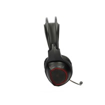 Gaming Headset with Microphone KSIX Drakkar USB LED Black Red