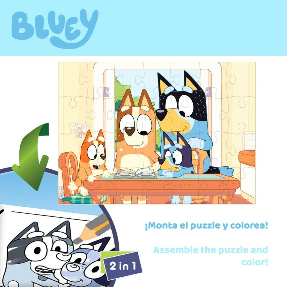 Puzzle Enfant Bluey Double face 24 Pièces 50 x 35 cm (12 Unités)