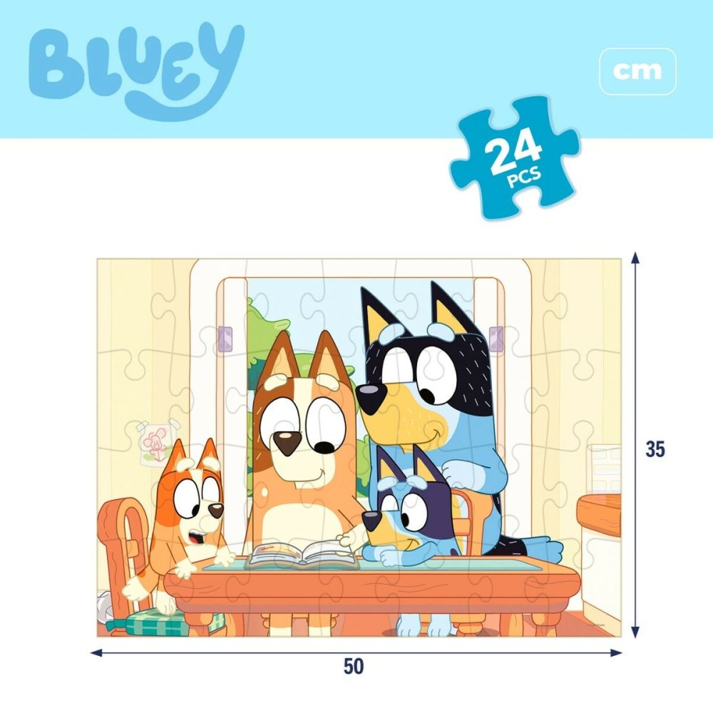 Puzzle Enfant Bluey Double face 24 Pièces 50 x 35 cm (12 Unités)