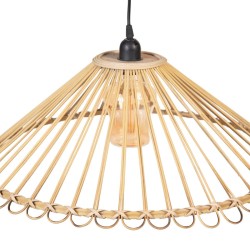 Suspension 57 x 57 x 20,5 cm Naturel Bambou 220 V 240 V 60 W (2 Unités)