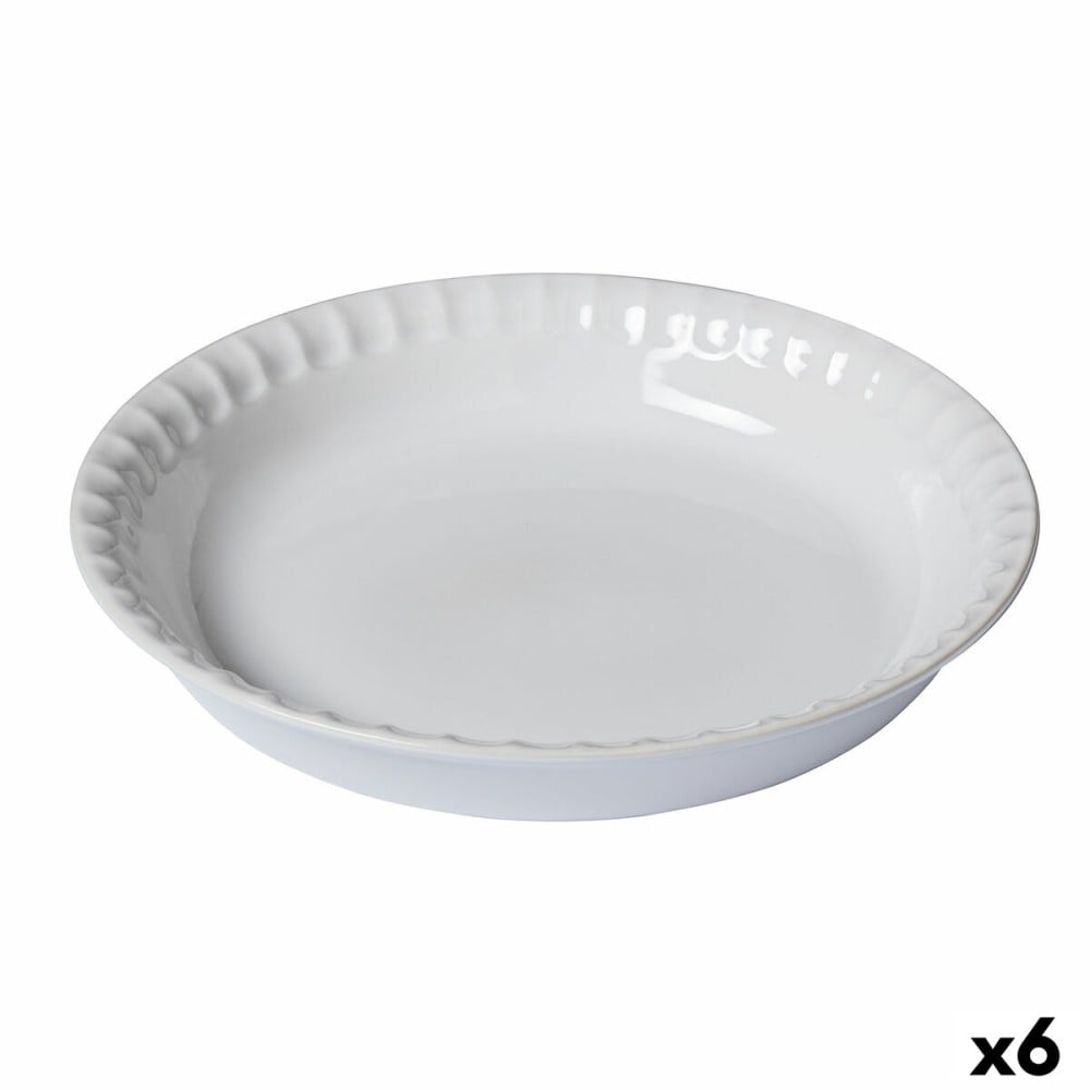 Moule à gâteaux Pyrex Supreme Blanc Céramique Verre trempé Rond 25,5 x 25,5 x 4 cm 6 Unités