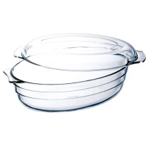 Plat à Gratin Ô Cuisine Ocuisine Vidrio Avec couvercle 3 L 1,1 L Transparent verre 3 Unités