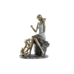 Deko-Figur DKD Home Decor Blau Gold Damen 13 x 8,5 x 17,5 cm