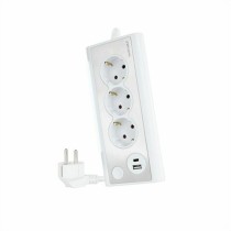 Schuko 3 Way Multi-socket Adapter NANOCABLE 10.37.0013-W