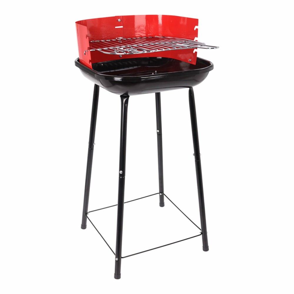 Kohlegrill mit Standbeinen Grill 41 x 41 x 74 cm Rot/Schwarz