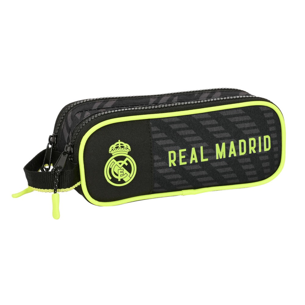 Zweifaches Mehrzweck-Etui Real Madrid C.F. Schwarz (21 x 8 x 6 cm)