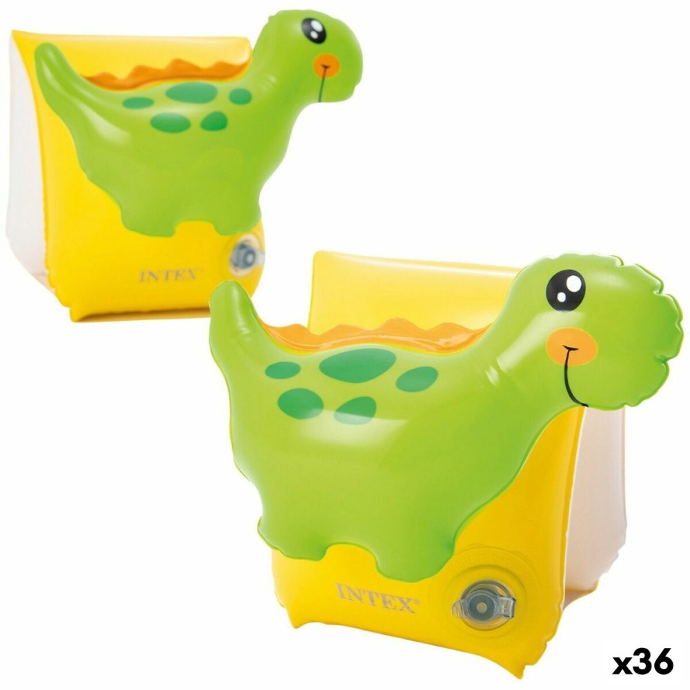 Manchettes Intex Dinosaure 13 x 15,5 x 15 cm (36 Unités)