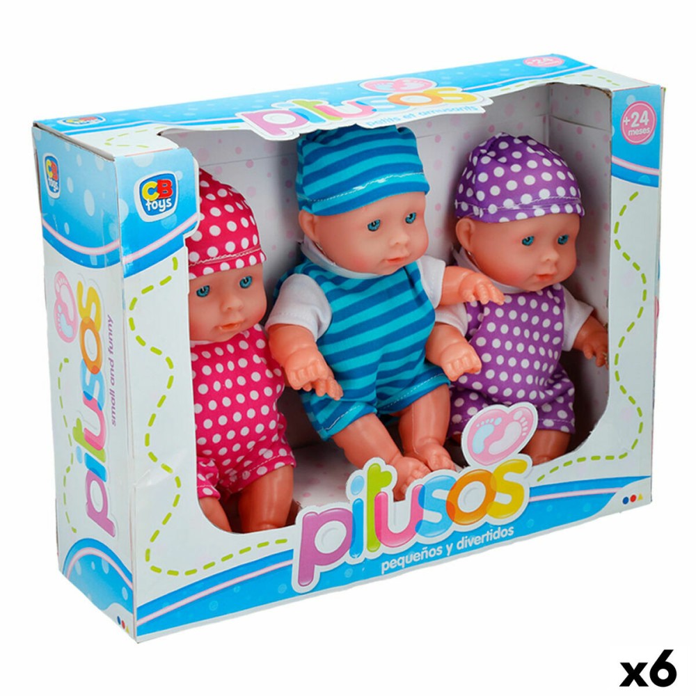 Set de Poupées Colorbaby Pitusos 3 Pièces 20 cm 13 x 20 x 6,5 cm 6 Unités