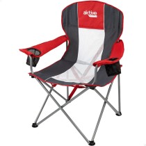 Chaise de camping pliante Aktive Gris foncé Rouge 56 x 98 x 59 cm (4 Unités)