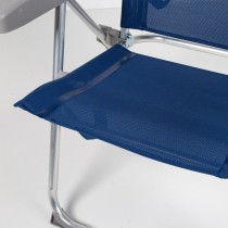 Strandstuhl Aktive Slim Biegsam Marineblau 47 x 107 x 66 cm (4 Stück)