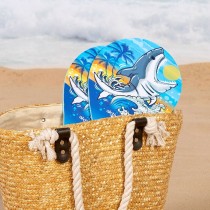 Raquettes de Plage avec Balle Aktive Requin 19,5 x 38 cm (24 Unités)