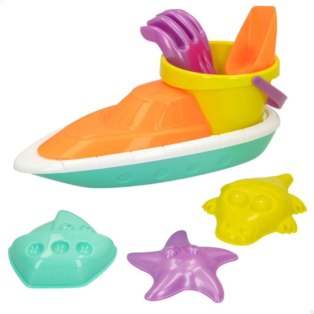 Set de jouets de plage Colorbaby 7 Pièces Bateau polypropylène (24 Unités)